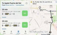馬德里蘋果地圖標(biāo)注終于也添加了Transit功能